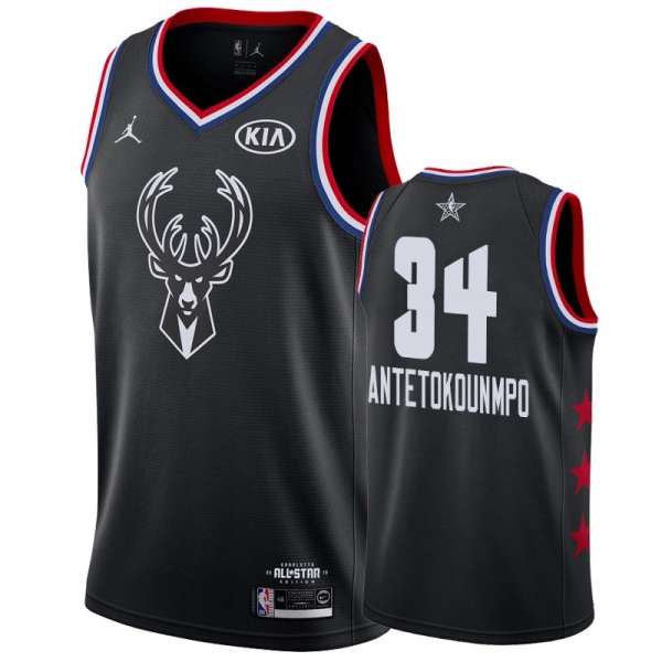 Milwaukee Bucks #34 Giannis Antetokounmpo All-Star Jersey