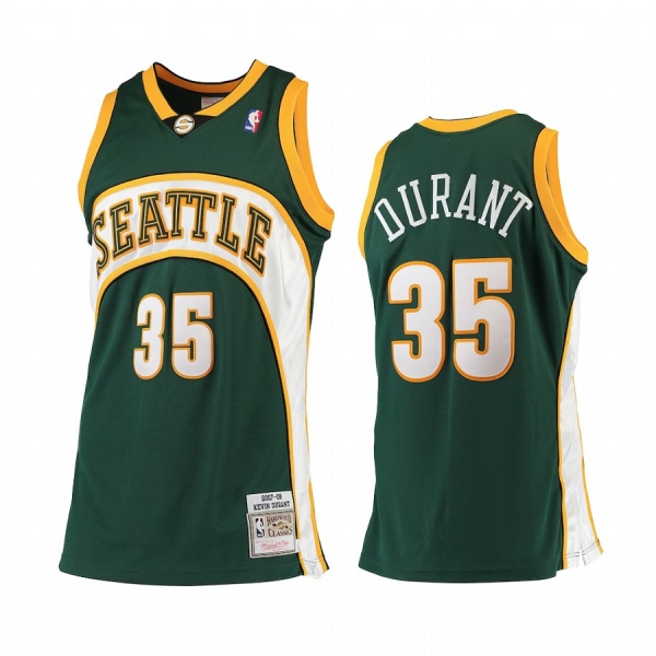 Seattle SuperSonics #35 Kevin Durant Hardwood Classics Jersey