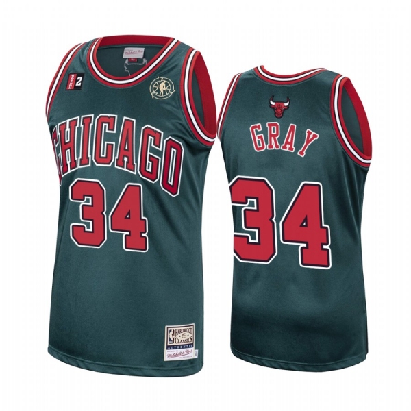 Chicago Bulls #34 Aaron Gray Hardwood Classics Jersey