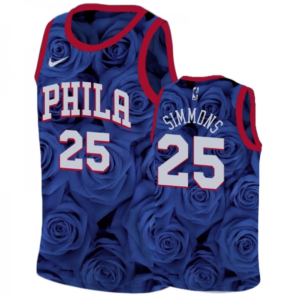 Philadelphia 76ers Ben Simmons Royal National Flower Jersey