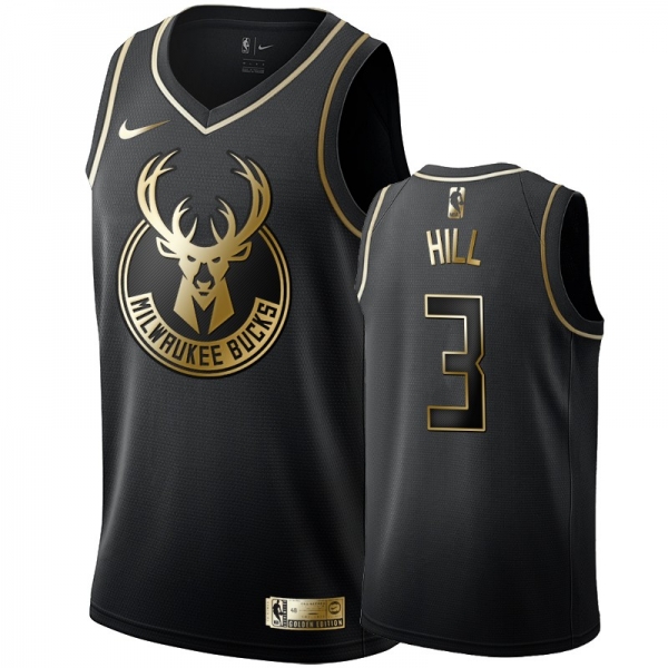 Milwaukee Bucks #3 George Hill Golden Edition Jersey