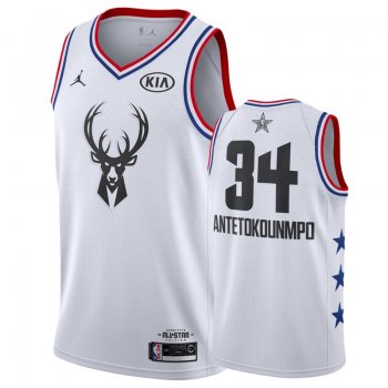 Milwaukee Bucks #34 Giannis Antetokounmpo All-Star Jersey