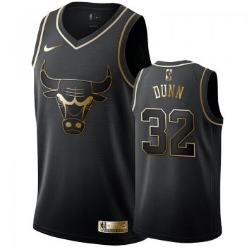 Bulls Kris Dunn Black Golden Edition #32 Jersey