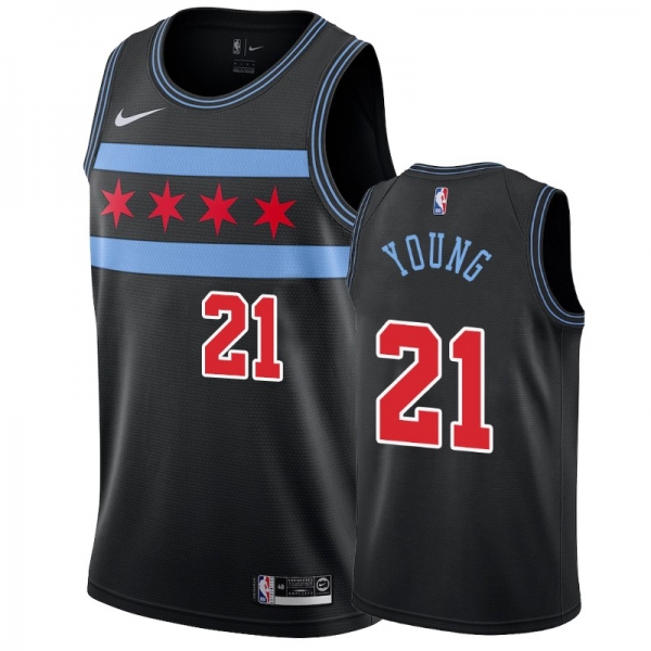 Chicago Bulls #21 Thaddeus Young City Jersey