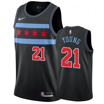 Chicago Bulls #21 Thaddeus Young City Jersey