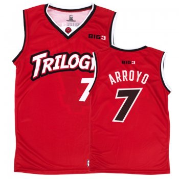 BIG 3 Carlos Arroyo #7 Red Jersey