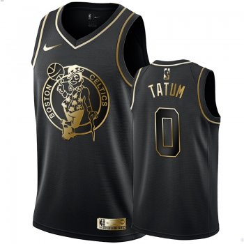 Celtics Jayson Tatum Black Golden Edition #0 Jersey