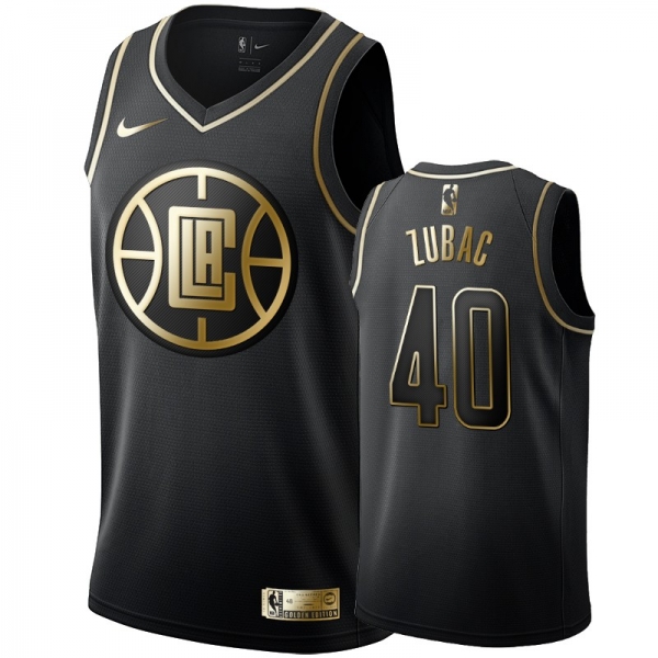 Clippers Ivica Zubac Black Golden Edition #40 Jersey