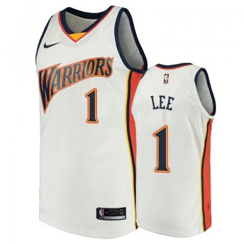 Golden State Warriors #1 Damion Lee Hardwood Classics Jersey