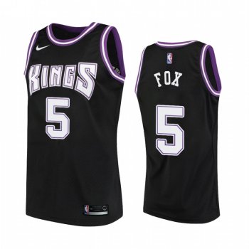 Sacramento Kings #5 De'Aaron Fox Hardwood Classics Jersey