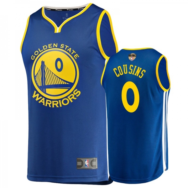 Golden State Warriors #0 DeMarcus Cousins NBA Finals Jersey