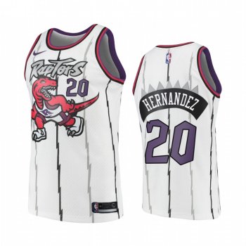 Toronto Raptors #20 Dewan Hernandez Hardwood Classics Jersey