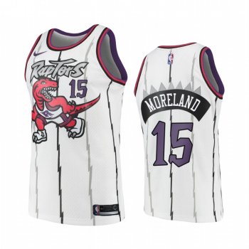 Toronto Raptors #15 Eric Moreland Hardwood Classics Jersey