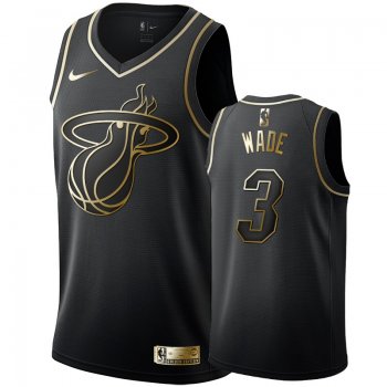 Miami Heat #3 Dwyane Wade Golden Edition Jersey