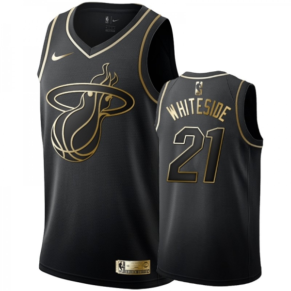 Miami Heat #21 Hassan Whiteside Golden Edition Jersey