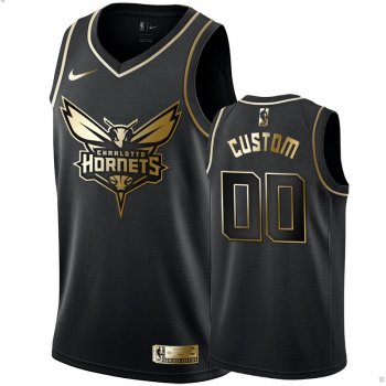 Charlotte Hornets #00 Custom Golden Edition Jersey