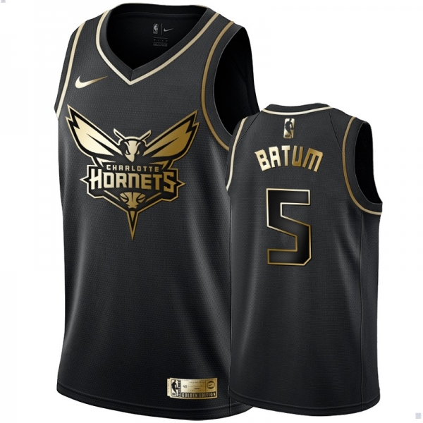 Charlotte Hornets #5 Nicolas Batum Golden Edition Jersey