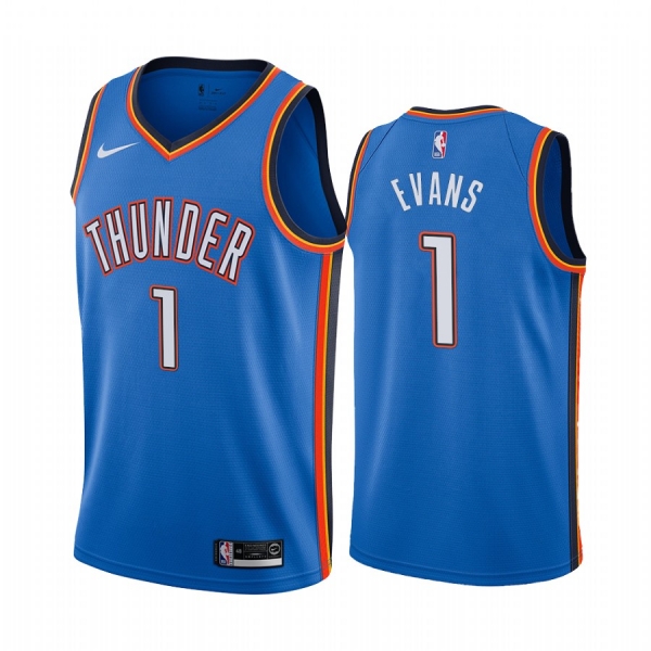 Oklahoma City Thunder #1 Jawun Evans Icon Jersey