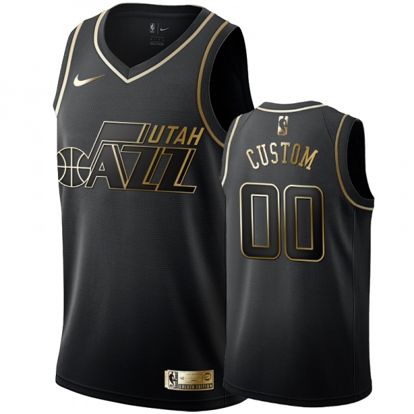 Utah Jazz #00 Custom Golden Edition Jersey