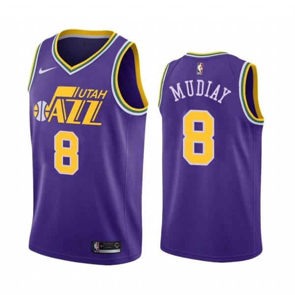 Utah Jazz #8 Emmanuel Mudiay Hardwood Classics Jersey