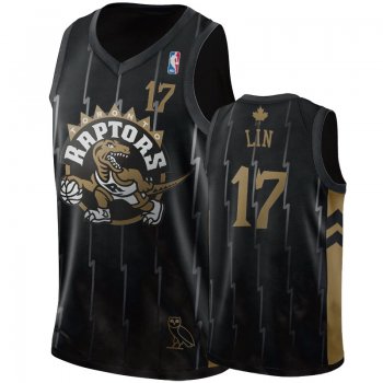 Jeremy Lin Toronto Raptors OVO Black Throwback Jersey