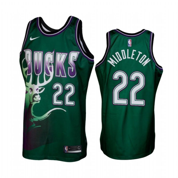 Milwaukee Bucks #22 Khris Middleton Hardwood Classics Jersey