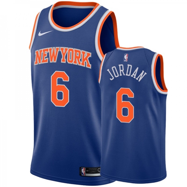 Men's Knicks DeAndre Jordan Blue Icon Jersey