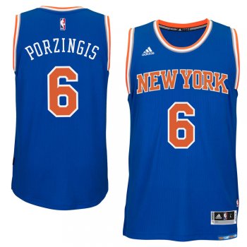 New York Knicks Kristaps Porzingis Hardwood Classics Jersey