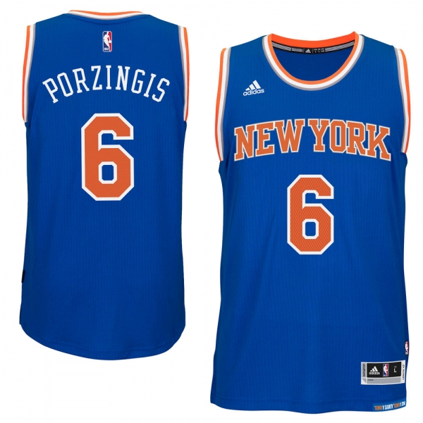 New York Knicks Kristaps Porzingis Hardwood Classics Jersey