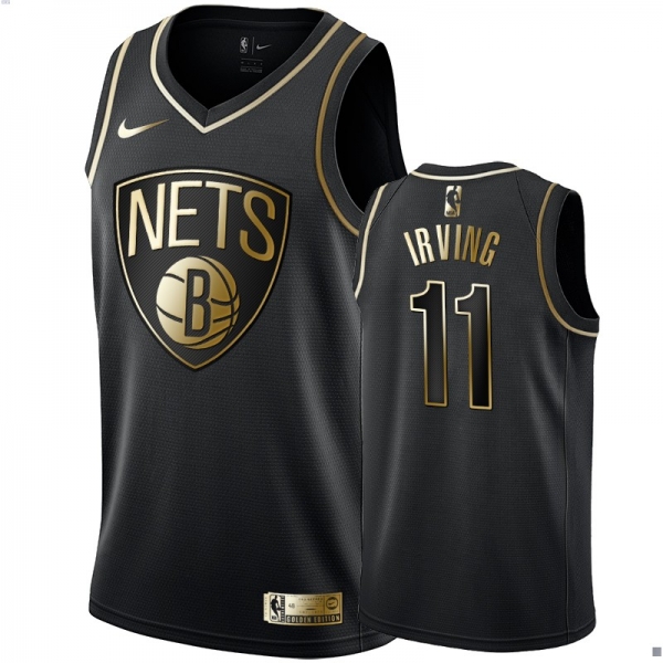 Brooklyn Nets #11 Kyrie Irving Golden Edition Jersey