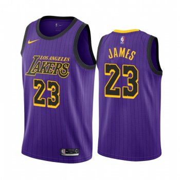 Los Angeles Lakers #23 LeBron James City Jersey