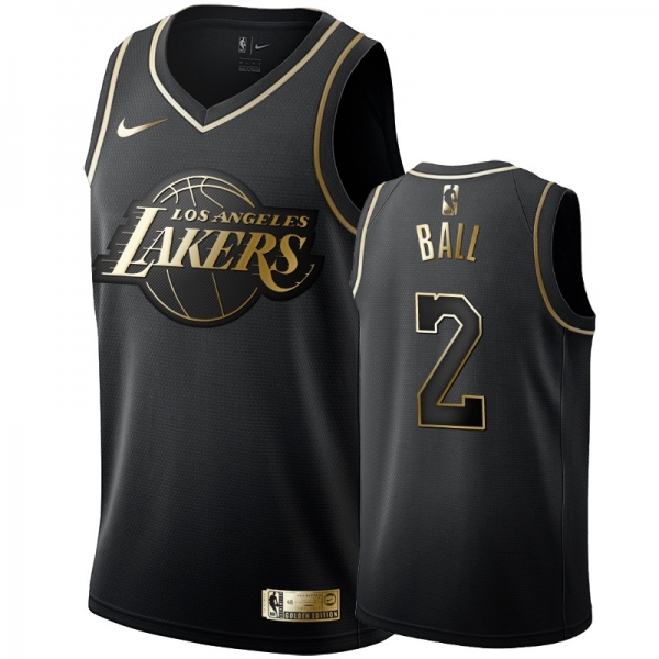 Lakers Lonzo Ball Black Golden Edition #2 Jersey