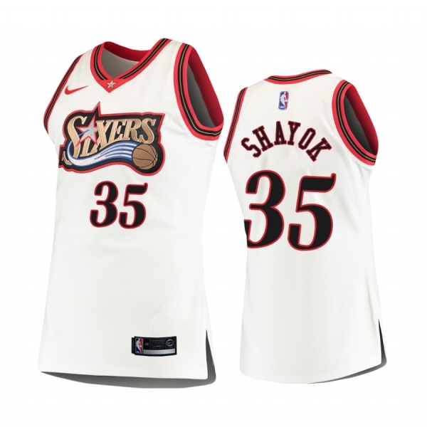 Philadelphia 76ers #35 Marial Shayok Hardwood Classics Jersey