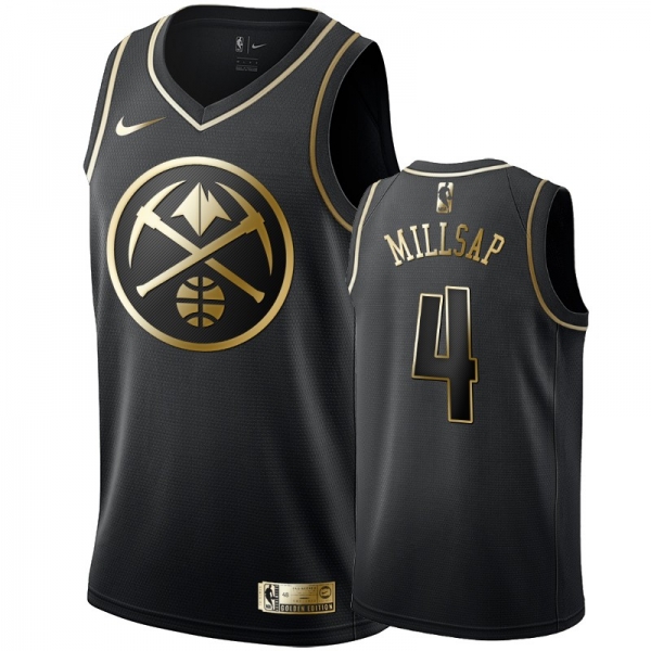 Denver Nuggets #4 Paul Millsap Golden Edition Jersey