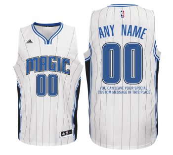 2017 new season Mens Orlando Magic Home white Custom Message Jersey