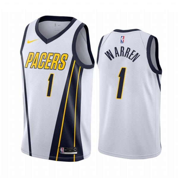 Indiana Pacers #1 T.J. Warren Earned Jersey