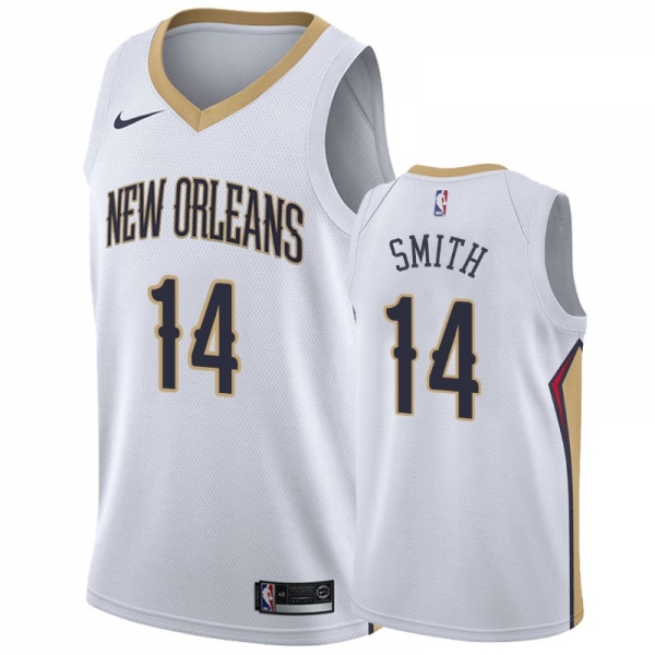 Men's Pelicans Jason Smith White Association Jersey