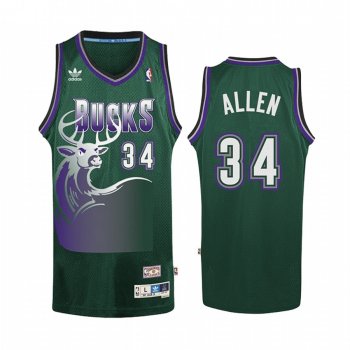 Milwaukee Bucks #34 Ray Allen Hardwood Classics Jersey