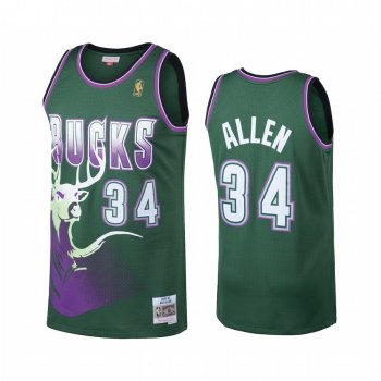 Milwaukee Bucks #34 Ray Allen Hardwood Classics Jersey