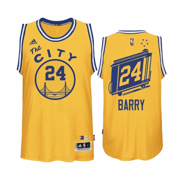 Golden State Warriors #24 Rick Barry Hardwood Classics Jersey