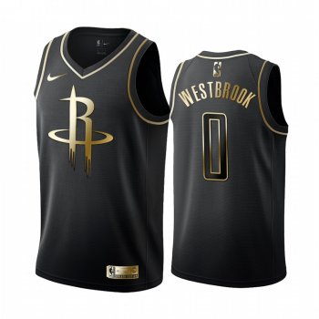 Houston Rockets #0 Russell Westbrook Golden Edition Jersey