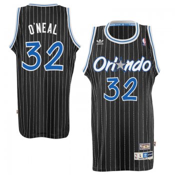 Men's Shaquille O'Neal Orlando Magic Black Hardwood Classics Swingman Jersey