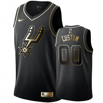 San Antonio Spurs #00 Custom Golden Edition Jersey