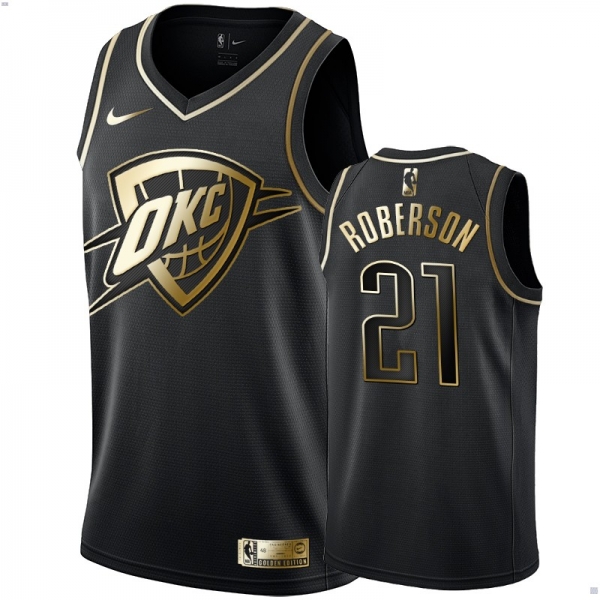 Oklahoma City Thunder #21 Andre Roberson Golden Edition Jersey