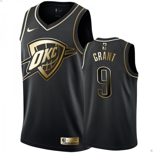 Thunder Jerami Grant Black Golden Edition #9 Jersey