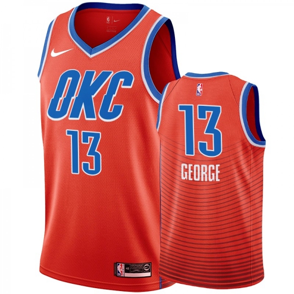 Oklahoma City Thunder #13 Paul George Statement Jersey