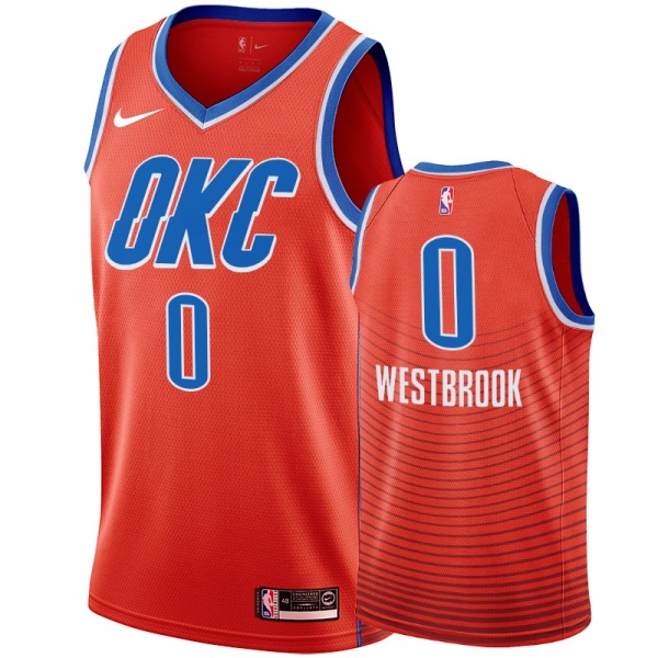 Oklahoma City Thunder #0 Russell Westbrook Statement Jersey