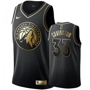 Timberwolves Robert Covington Black Golden Edition #33 Jersey