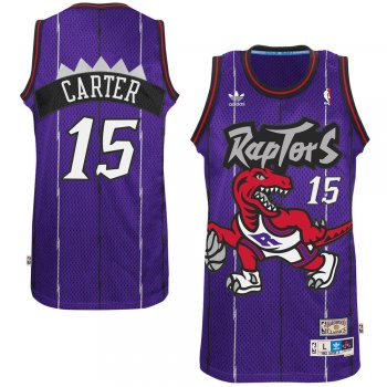 Men's Vince Carter Toronto Raptors Purple Hardwood Classics Swingman Jersey