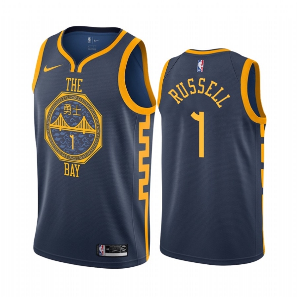 Golden State Warriors #1 D'Angelo Russell City Jersey